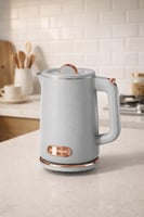 غلاية كهربائية بعازل بلاستيكي حارجي رمادية سعة 1.8...