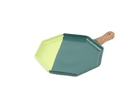 صحن تقديم-سيراميك بمقبض خشبي