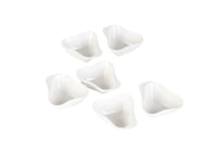 طقم قوالب سيراميك 6 حبات لون أبيض
