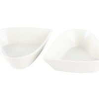 طقم قوالب سيراميك 2حبات لون أبيض