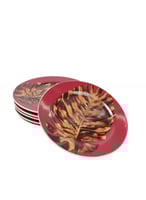 طقم سفره من البورسلين الفاخر مكون من 6 قطع بنى