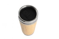 كوب سيارة استيل خشبي