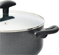 طقم قدور للطبخ ، 9 قطعه ، غير لاصق ، لون اسود