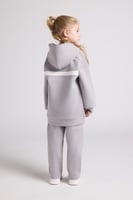 هودي بجيب أمامي أوفرسايز للأطفال للجنسين - رمادي