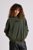 هودي بقصة واسعة Acid Wash للجنسين أخضر غامق