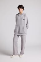 هودي كاجوال أوفرسايز للجنسين - رمادي