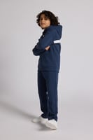 هودي بجيب أمامي أوفرسايز للأطفال للجنسين - أزرق دا...