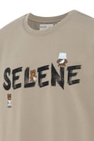 تيشيرت بقصة عادية للأطفال بشعار SELENE - زيتي