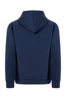 هودي أوفرسايز برباط للأطفال للجنسين - أزرق داكن