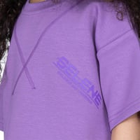 تيشيرت بشعار سيلين من الأمام للأطفال (بنفسجي)