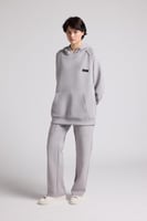 بنطلون كاجوال أوفرسايز للجنسين - رمادي