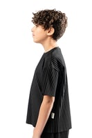 تيشرت واسع للأطفال للجنسين اسود