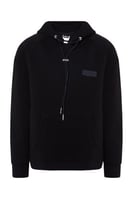 هودي أوفرسايز برباط للأطفال للجنسين - أسود