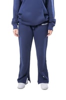 بنطلون بفتحة صغيرة من الأسفل أزرق داكن