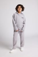 هودي كاجوال أوفرسايز للأطفال للجنسين - رمادي