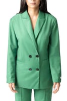 جاكيت رسمي نسائي بقصة طويلة أخضر