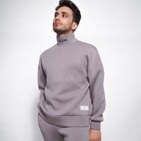 بلوفر بايزك برقبة طويلة غراي