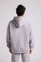 هودي أوفرسايز برباط للجنسين - رمادي