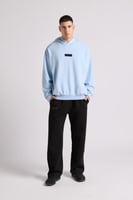 هودي بقصة واسعة Acid Wash للجنسين أزرق فاتح