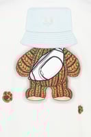 تيشيرت بقصة عادية للجنسين وطباعة الدب المرح - أوف...