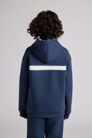 هودي بجيب أمامي أوفرسايز للأطفال للجنسين - أزرق دا...