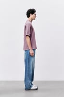 تيشيرت إنترلوك بنفسجي للجنسين