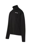 بلوفر بقصة واسعة ورقبة عالية للجنسين أسود