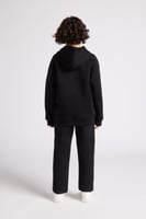 هودي كاجوال أوفرسايز للأطفال للجنسين - أسود