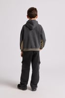 هودي بقصة واسعة ورقبة عالية بشعار سيلين للأطفال أس...