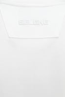 تيشيرت أوفرسايز بشعار مطرز على الصدر للجنسين - أبي...