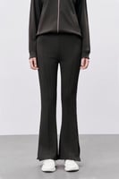 بنطال نسائي إنترلوك رمادي