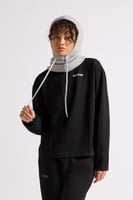 قطعة رأس برباط ورقبة عالية للجنسين رمادي فاتح