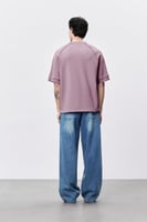 تيشيرت إنترلوك بنفسجي للجنسين