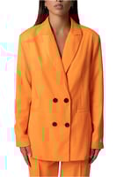 جاكيت رسمي نسائي بقصة طويلة برتقالي