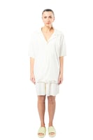 قميص واسع وبأكمام قصيرة للجنسين اوف وايت