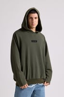 هودي بقصة واسعة Acid Wash للجنسين أخضر غامق