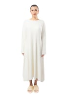 فستان نسائي بقصة اي لاين، بأكمام طويلة وطول منتصف...