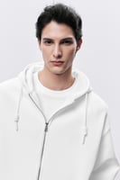 هودي أبيض رجالي