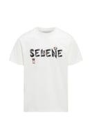 تيشيرت بقصة عادية للأطفال بشعار SELENE - أوف وايت