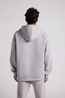 هودي كاجوال أوفرسايز للجنسين - رمادي