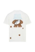 تيشيرت بقصة عادية للجنسين وطباعة الدب المرح - أوف...