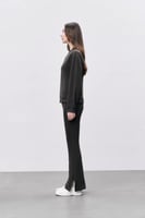 بنطال نسائي إنترلوك رمادي