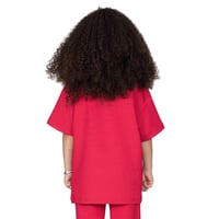 تيشيرت سيلين بعلامة الأعين من الأمام للأطفال (احمر...