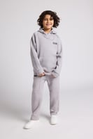 بنطلون كاجوال أوفرسايز للأطفال للجنسين - رمادي