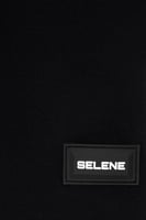 تيشيرت أوفرسايز مطرز بتصميم بسيط للجنسين - أسود