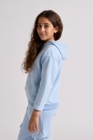 هودي بقصة واسعة Acid Wash للأطفال أزرق فاتح