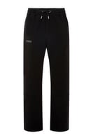 بنطلون جيرسيه مرن أوفرسايز للجنسين - أسود