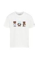 تيشيرت بقصة عادية للأطفال بطباعة ثلاثية دببة كرتون...