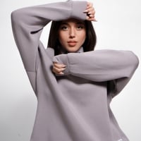 بلوفر بايزك برقبة طويلة غراي