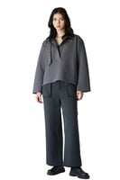 بولو بقصة وأكمام واسعة للنساء رمادي